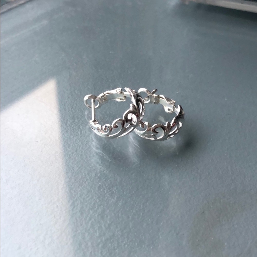 Silver hoops. - Picture 3 of 3